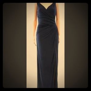 Ralph Lauren Black Jersey Sleeveless Evening Gown